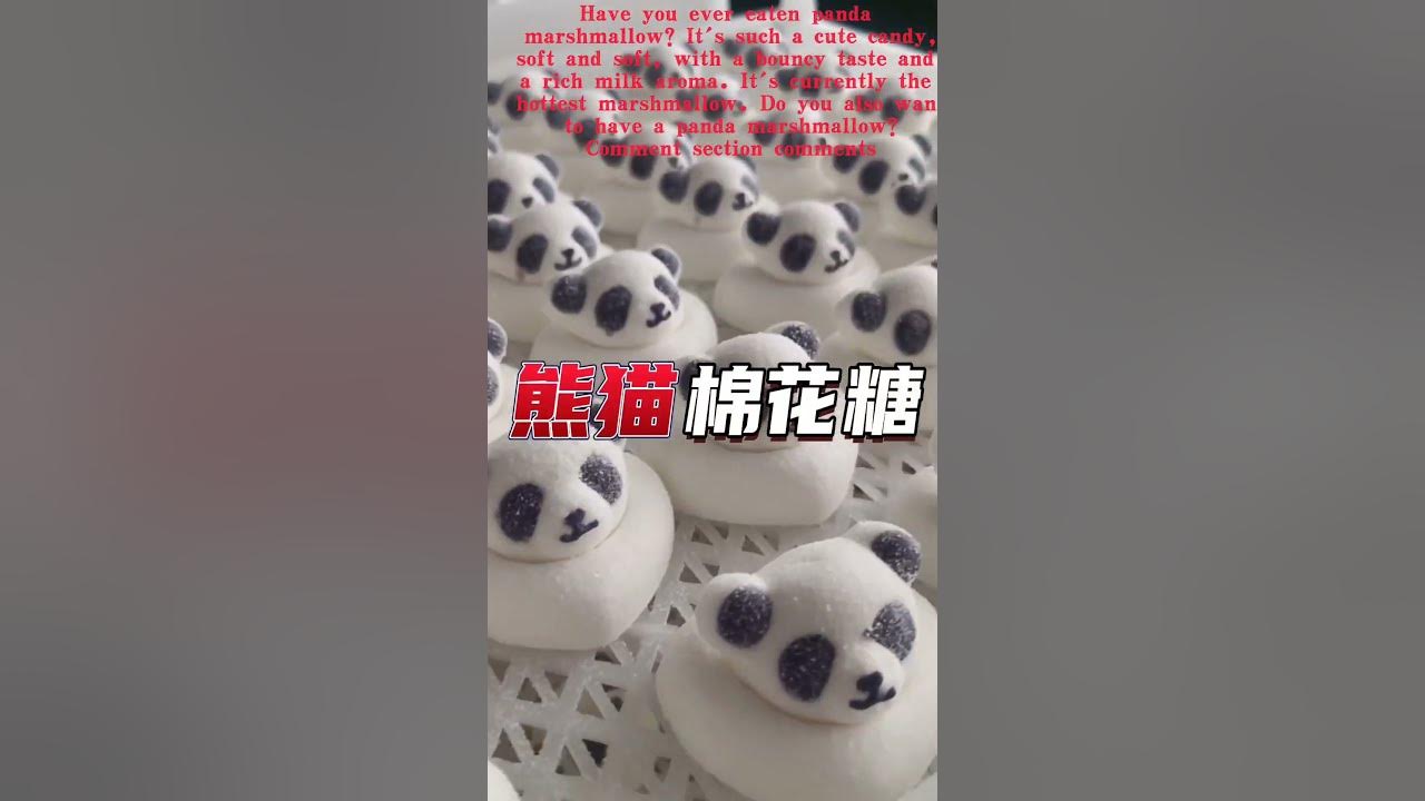 Have you ever eaten panda marshmallow? #panda #marshmallow #candy #