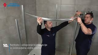 Montaža polukružnih tuš kabina  video uputstvo  Keramika Jovanović