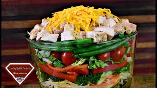 The BEST Layered Chicken Salad Recipe - GREAT SUMMER TIME RECIPE, EAT FRESH!! |Cooking With Carolyn