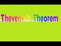 Thevenin's Theorem : An Experimental Setup