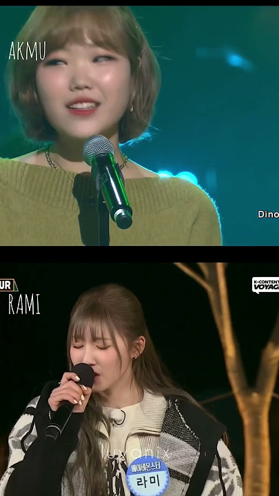 AKMU and Rami singing Dinosaur live