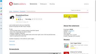 How to return the recently closed tabs button in Opera browser screenshot 4