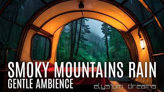 Smoky Mountain Camping in the Rain  Chill Inside your Tent  Ambiance Only Gentle Relaxation Study
