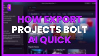 Celebrity How to EXPORT PROJECTS in BOLT AI: Quick GUIDE Profile