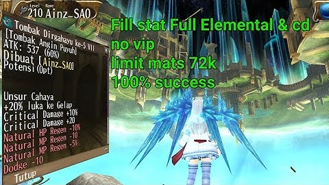 Fill stat full elements || Fill stat ele 20dte cd10 cd20 || Toram Online Fill stat Elemental #Toram