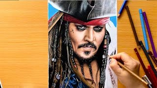 Drawing Johnny Depp as Captain Jack Sparrow