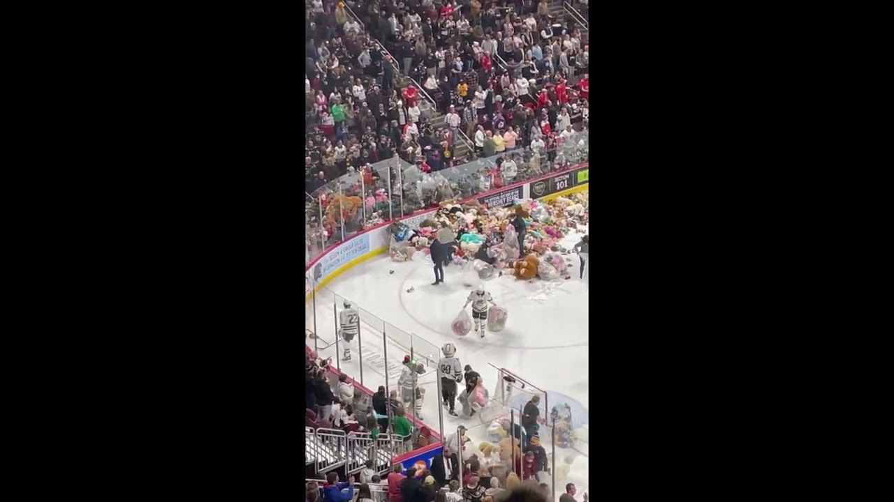 Hershey Bears Fans Break Teddy Bear Toss Record at Giant Center