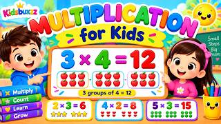 Full Multiplication ✖️  for Kids! 🌈 Learn Times Tables with Fun Examples 🧮 | Kidsbuxzz News