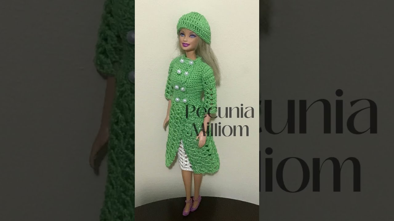 Crochê Para Barbie - Vestido Com Decote Profundo e Casaco Por Pecunia  Milliom 