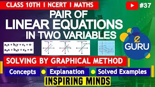 Class 10 Maths Chapter 3 Pair of Linear Equations in two variables I Graphical Method Simultaneous