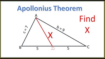Apollonius Theorem | find the length of median