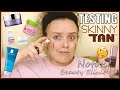 TESTING THE SKINNY TAN NOTOX BEAUTY ELIXIR + Day & Night Skincare Routine | Auroreblogs
