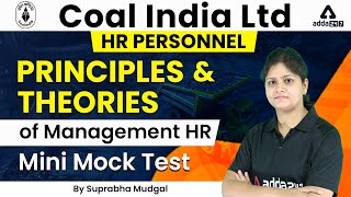 COAL INDIA LIMITED | Principles and Theories of Management HR mini mock test" | By Suprabha Mudgal screenshot 1