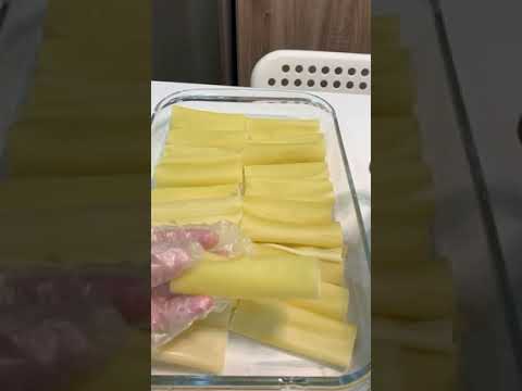 كانيلوني بالبيشاميل والكريمة مطبخ أم عبد الله