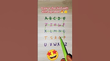 draw a checked path with alphabet 🔥🔤💯 #comedy #funny #enigmind #shortsvideo #puzzle #ytshorts