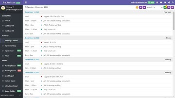 Jira Assistant: Worklog Calendar