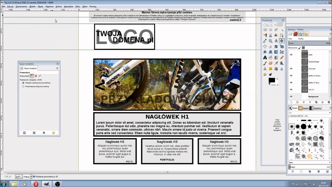 Poradnik Gimpa 10 Jak Rozmieścić Równo Elementy Prowadnice Youtube