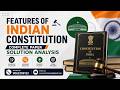 Indian Polity Constitution Features | Full Solution Review with Problem Approach #Constitution