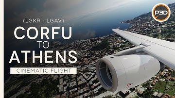 [P3Dv5.1] Aegean A320 - BEAUTIFUL DEPARTURE - Corfu to Athens (LGKR - LGAV) [4K]