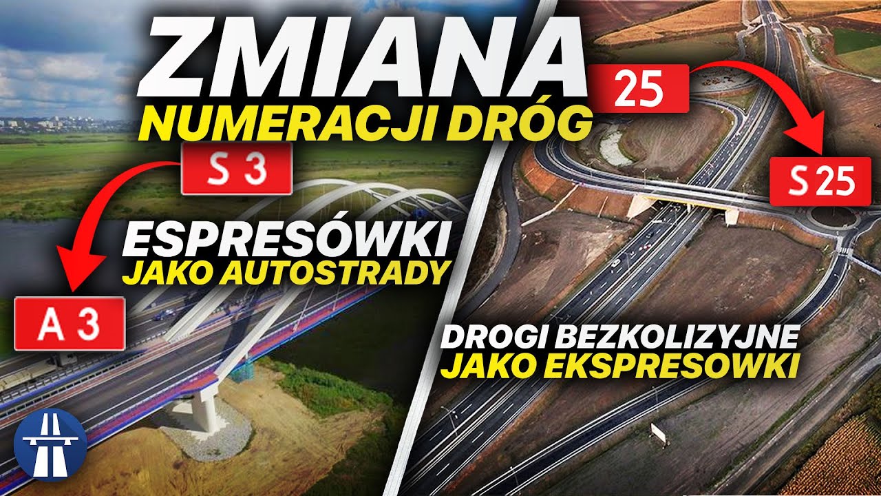 Proponowana zmiana numeracji dróg w Polsce