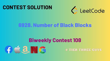 6928. Number of Black Blocks || Leetcode || Biweekly contest 108 || Hindi