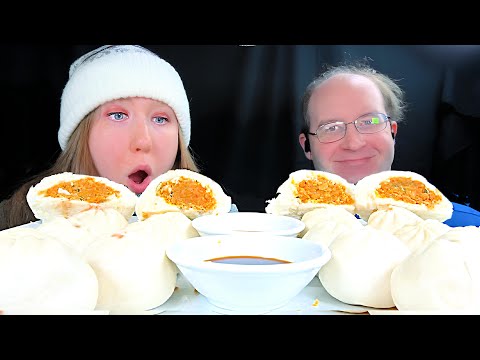 ASMR BAO BUN FEAST MUKBANG EATING SOUNDS