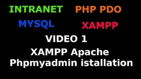 video 1 PHP MYSQL How to create an intranet to your house or office