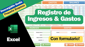 Registro de INGRESOS y GASTOS con formulario en excel (DESCARGABLE)