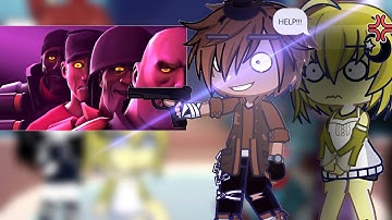 FNAF Reacts To FNAF Vs TF2 (Gacha Life)