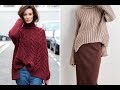 Женский Пуловер Оверсайз Спицами - 2019 / Women's Pullover Overseas Knitting Needles