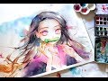 Nezuko Speedpaint! - Watercolor [Kimetsu no Yaiba]