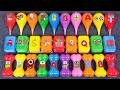 Rainbows SLIME 💫 Look Numberblocks, Alphablocks, Alphabet Lore in Suitcase Glitter, Satisfying🌈