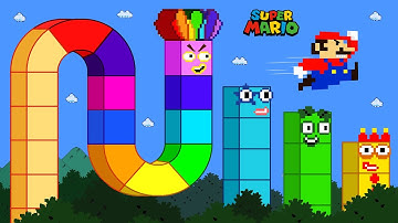 Numberblocks Snake in the Maze | Mario Animation