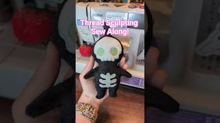 Sewing techniques: Thread sculpting a Skeleton Pikmin plushie!