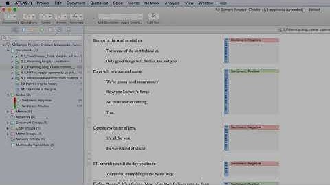 Sentiment Analysis with ATLAS ti 9 Mac