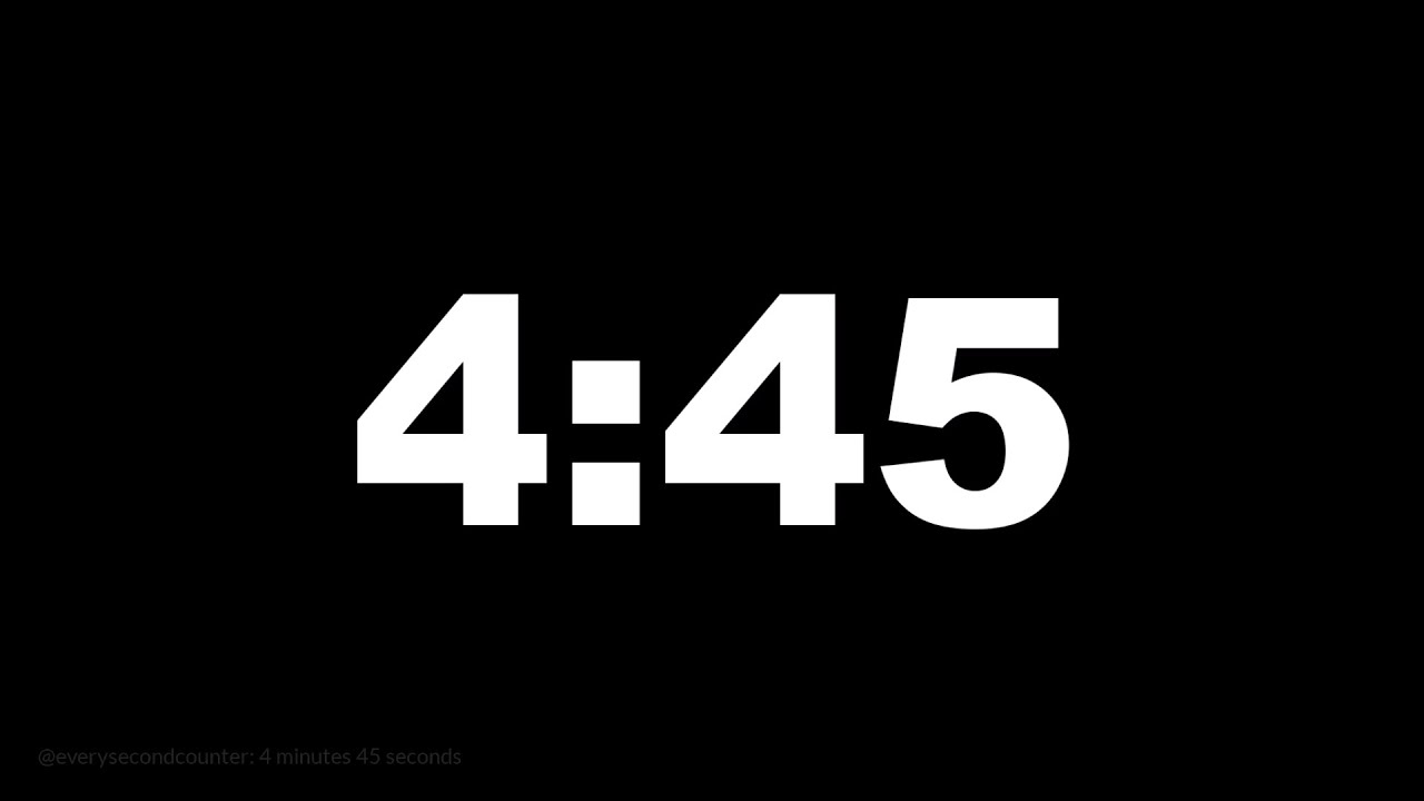 4 minutes 45 seconds [285 secs] clock timer countdown || Alarm Focus ...