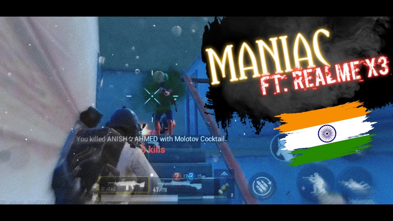 MANIAC || Realme X3 Pubg mobile test || smooth 90fps || frag movie