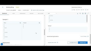 Uncle Johny Codechef solution || A Codechef College Collaboration Project