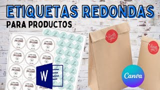 ETIQUETAS PERSONALIZADAS CIRCULARES 🟡 Cómo hacer etiquetas redondas FÁCIL #canva screenshot 1