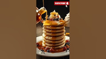 Mega Pancake Stack Project #tinyworkers #pancake #shortvideo