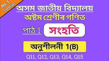 assam jatiya bidyalay class 8 maths lesson 1 | ajb class 8 maths ex 1b q11 to q15