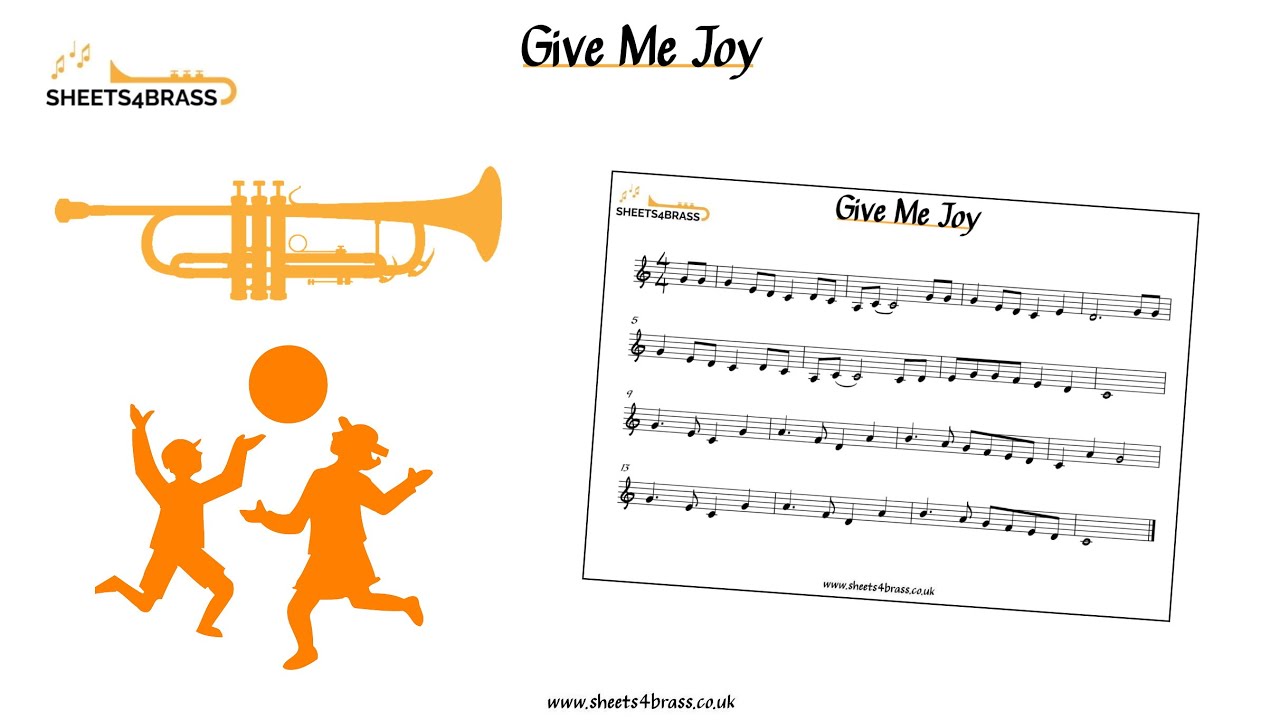 Give Me Joy Trumpet Play Along with Sheet Music YouTube