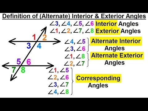 Geometry Basic Terminology 8 Of 34 Definition Of Alternate Interior And Exterior Angles