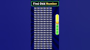 Odd one out-number challange #challange #braintears #number