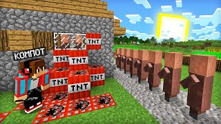 Я ПОЙМАЛ ВСЕХ ЖИТЕЛЕЙ В ЛОВУШКУ В МАЙНКРАФТ 100% ТРОЛЛИНГ ЛОВУШКА MINECRAFT КОМПОТ