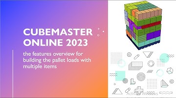 CubeMaster Online 2023: Building pallet loads with multiple items