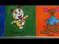 Dorami Drawing and Coloring Tutorial for kids/ Doraemon Cartoon Drawing and Colouring