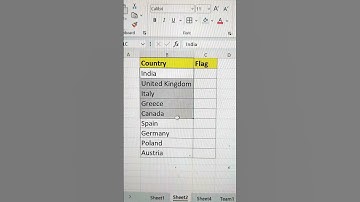 Countries With Flags In Excel 🔥 | Important Excel Tricks😎 #shorts #excel #learnexcel #tips #bytetech