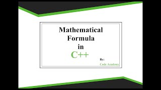 10# Mathematical Formulas in C++ by Code Academy in Urdu / Hindi screenshot 4