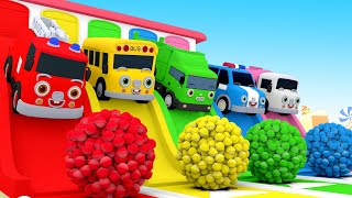 Baby Shark + Wheels On the Bus song - Soccer ball shaped wheels - Baby Nursery Rhymes & Kids Songs